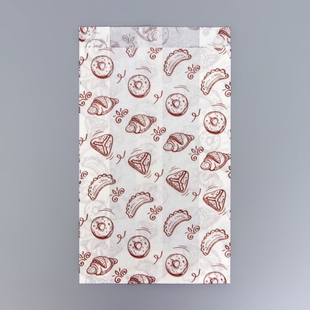 Paper package with a pattern "Baking", fat -resistant, white 24 x 14 cm-1