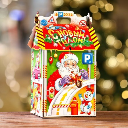 Gift box "Parking snowmen", 17.5 x 14.5 x 29 cm
