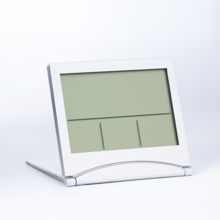Electronic desktop watches: calendar, alarm clock, thermometer, 8.8 x 7.8 cm, CR2025-1