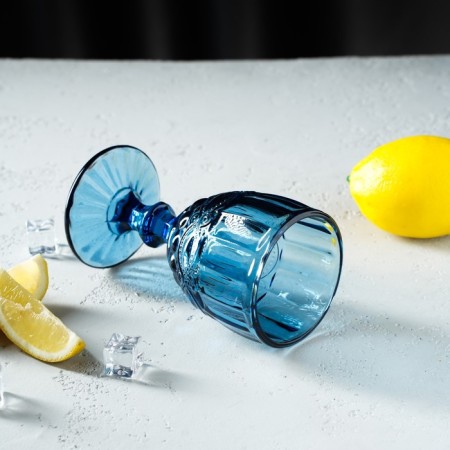 Magistro glass glass "La-Channel", 250 ml, 8 × 15.5 cm, blue color-7