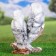 Garden figure "Owls Two sitting on a branch" 32cm