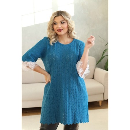 Women's dress, size 56, blue color-6