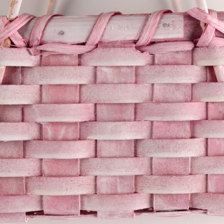 Wicker basket, 24x10.5x34 cm, pink-3