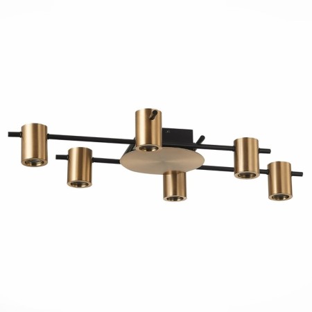Ceiling lamp ST LUCE. SL1207.402.06. Veroli. 6x7 W, GU10, 73x47x11 cm, black color