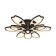 LED ceiling LED with Ambrella Light, Original, Fa581, 9XLED, 162 W, ​​12150LUM, 3000-6400K, Black, Transparent Color.