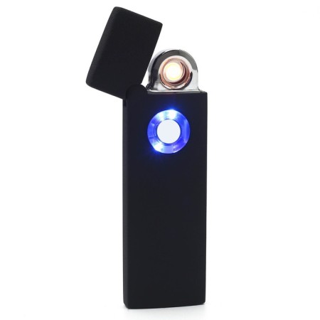 Electronic lighter, USB, spiral, 6 x 3 x 13 cm, black