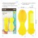 Set for hair care: comb and brush "Flower", yellow color