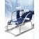 Sanctis seat - mattress, universal, with buttons, blue color