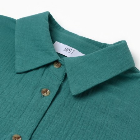 Female oversized shirt Mist Muslin size l, col. turquoise-7