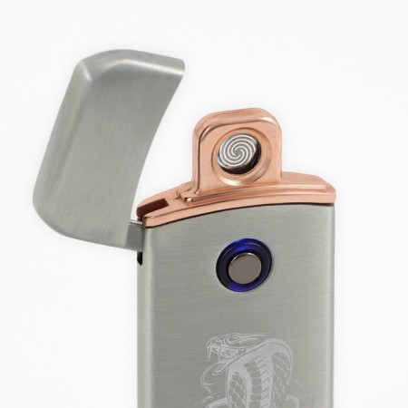 Electronic New Year's lighter "Cobra", for the New Year, Gray, 7.2 x 3.2 cm-4