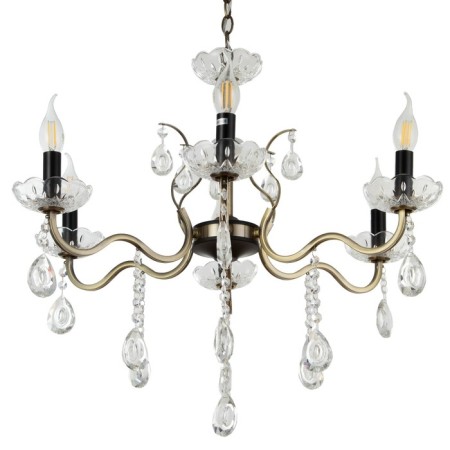 Chandelier A3804/6 ab+bk bronze/black/crystal 6x40W E14 67x56x87cm-1