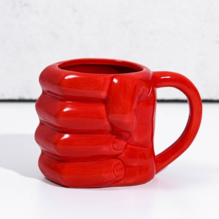 Ceramic “Fight of Spirit” mug, 500 ml, red color-2