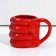 Ceramic “Fight of Spirit” mug, 500 ml, red color