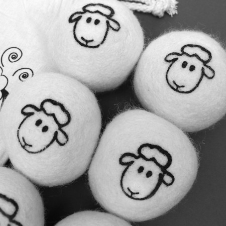 Woolen balls for washing and drying linen, 6 cm, with a pattern, 25 g-2