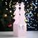 Gift box "Christmas tree" (12*12*42) tree, MDF 6 mm, painted, decorated, pink pastel-white