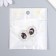 Decor for creativity Metal "Medallion Patal" dark violet crystal set 2 pcs 2.6x2.4 cm 107