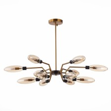 Люстра подвесная St Luce. SL1174.303.12. Desima. 12х5 Вт, G9, 4000K, 105х105х66,5 см, цвет латунь