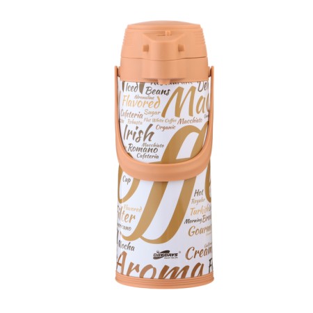 Thermos 1.9 l, with a glass flask, retains heat 12 hours, light brown