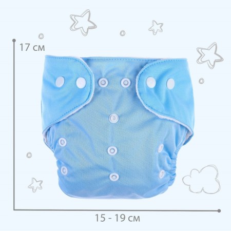 Reusable diaper, blue color-3