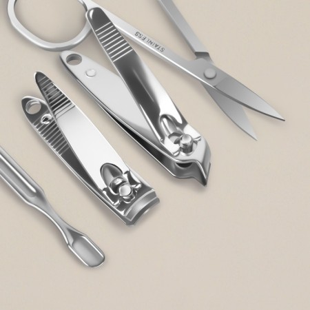 Manicure set of “Flower rapsia”, 7 items, in a case, multi -colored-3