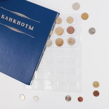 Coin sheet, Optima format, 200 x 250 mm, 35 cells 35 x 35 mm