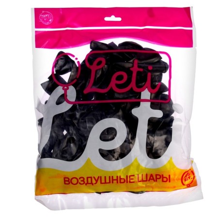 Latex ball 5 ", chrome, set 100 pcs., Black color-1