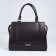 Women's bag El Masta with a zipper, external pocket, long belt, dark brown color