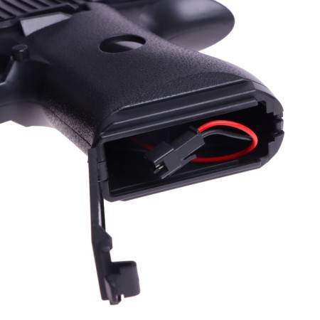 Black pistol, shoots gel bullets, mobile shutter, battery 3.7v-4