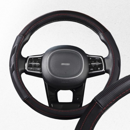 SkyWay Racer-3 M, black and red eco-leather braid, S01102421