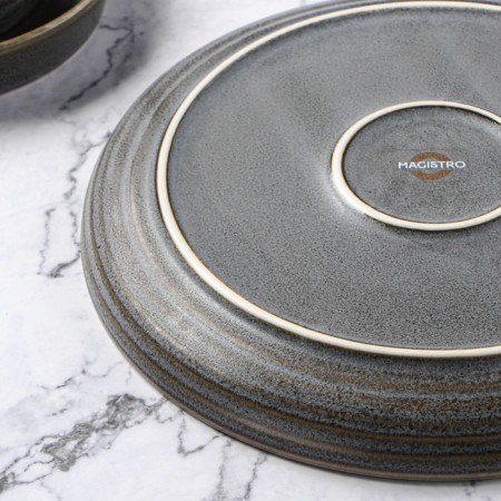 Porcelain dining porcelain Magistro Urban, D = 22 cm, color gray color-5