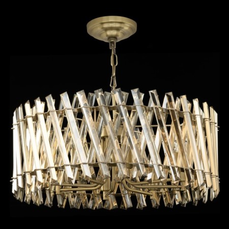 Suspended Citilux “Ingvar” CL334283, 60x60x45 cm, 8x60W, E14, brown color-2