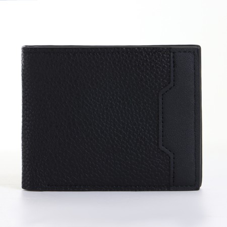 Male purse without fastening, black color-2
