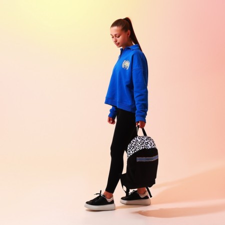 Backpack school textile Awesome, 46x30x10 cm, vertical pocket, black color-10