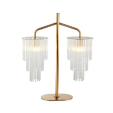 Imposio 2XE14 40W desktop lamp, size 52.5x20x64 cm, bronze color