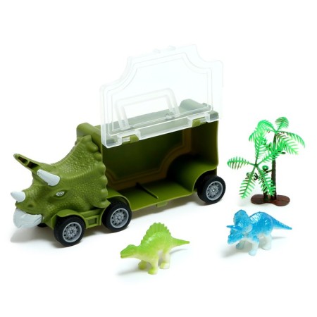 Dino truck set, 3 pcs, with dinosaurs-4