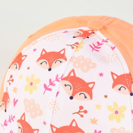Baby cap for the girl "Foxes", rr. 48-50-2