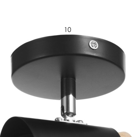 STAS "Small cone" 1x40W E27 black 10x15x11.5 cm-4