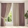 Set of curtains "Canvas", size 200x250 cm, 2 pcs, dusty rose, beige color