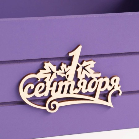 Box - wooden Kashpo 25x15x30 "September 1" Violet-5
