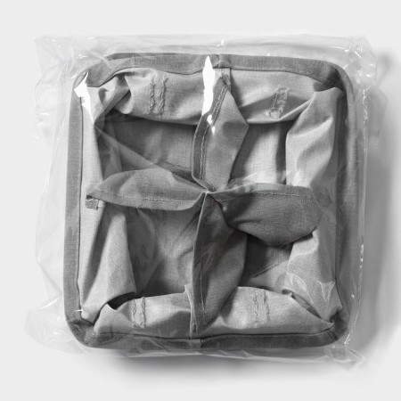 Organizer for linen LADOM, 4 cells, 20.5 × 20.5 × 12 cm, color gray color-6
