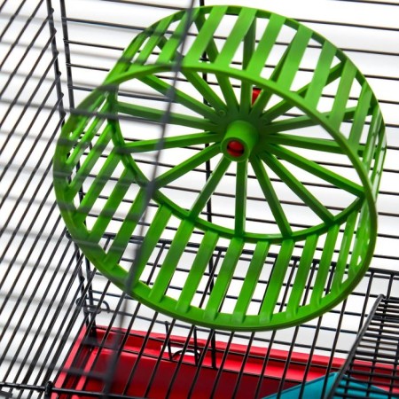 The cage for rodents "Pigzon" No. 5, with 3 floors, equipped, 41 x 30 x 58 cm, ruby-5