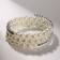 Bracelet Pearl "spring" rhinestones, d = 0.8, white color in silver, 6 cm