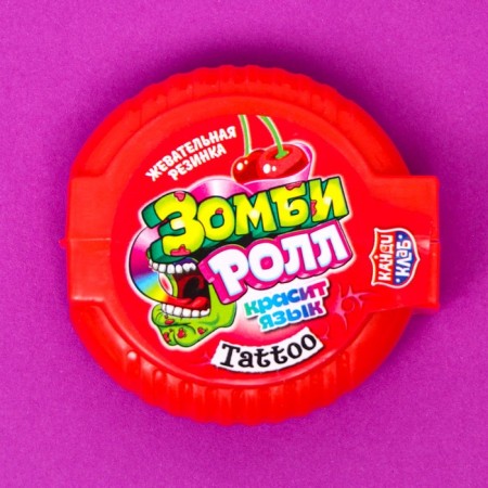 Chewing gum "Zombie Roll" with a tattoo assorted, 12 g-2