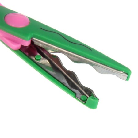 Scissors embossed colored handles, set 12 pcs mix-4