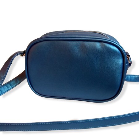 Cross-Bodi bag, lightning department, color blue-metal "feathers"-1