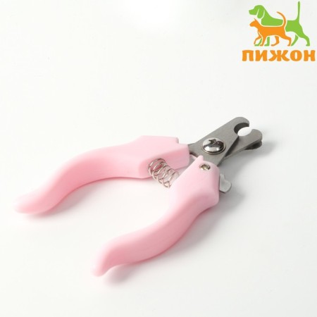 Small side claws with curly handles, a hole of 9 mm, pink