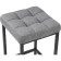 Stool Bar loft Metal/fabric, black/gray 35x35x65 cm
