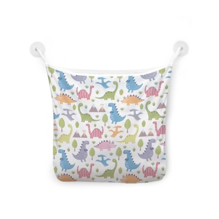 Organizer in a bath on suction cups "Color dinosaurs", for storing toys and trifles, size 33x39 cm-2