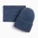 Kit for a girl (hat, snood), blue color, size 50-54