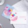 Postcard "Beloved Mom!" Congrev, embossing, whales, pink tone, 19.4x12.5 cm